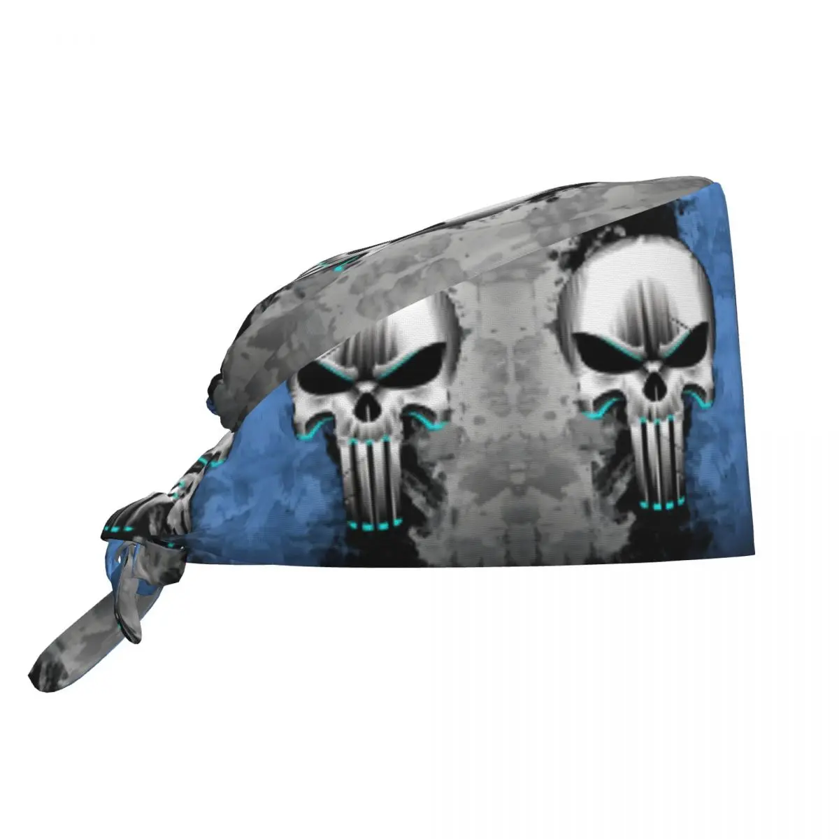 

Custom Punisher Skull Symbol Medical Staff Scrubs Hat Unisex Cartoon Design Anime Doctor Nursing Surgical Cap Scrub Caps