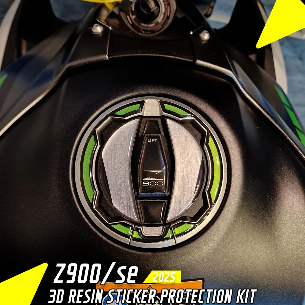 3D Harz Motorrad Tankdeckel Schutz Aufkleber Kraftstoff Tank Für Kawasaki Z900202 Z900 Zubehör Z900 SE SE