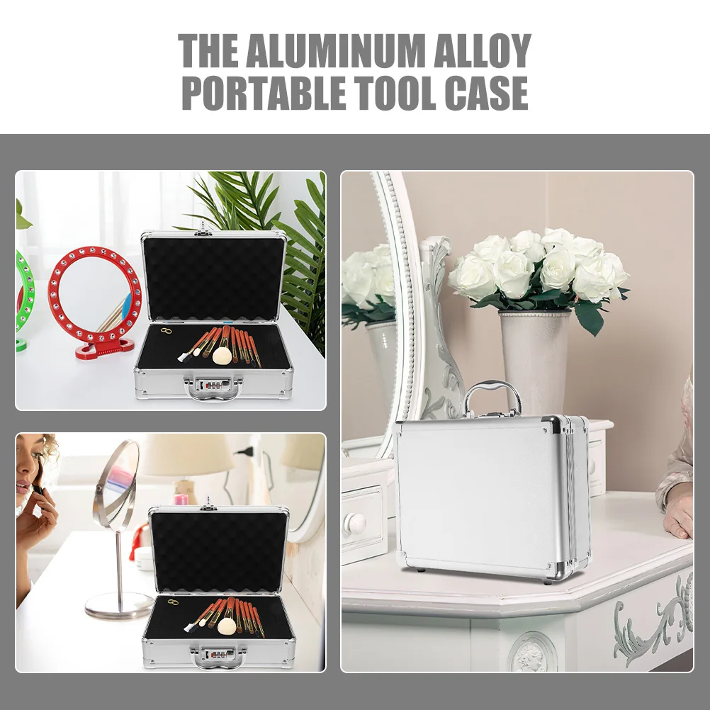 

Multifunctional Tool Box Portable Metal Storage Case With Handle Password Waterproof Shockproof For Outdoor Camping Hiking