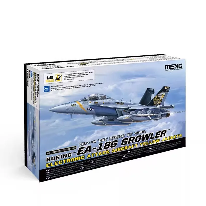 1/48 MENG Assemble Figure Boeing EA-18G Growler Attack aircraft LS-019 Assembly Model Ornament Custom Toy Birthday Gift