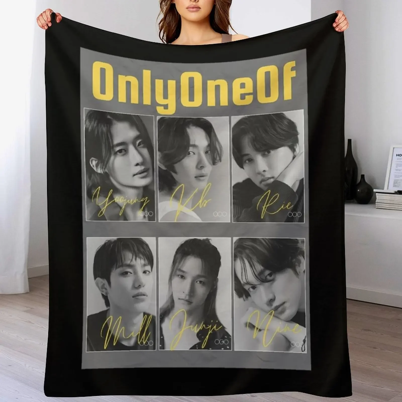 Onlyoneof Kpop Members Throw Blanket Soft Warm Blanket Gift for Men Women Adults