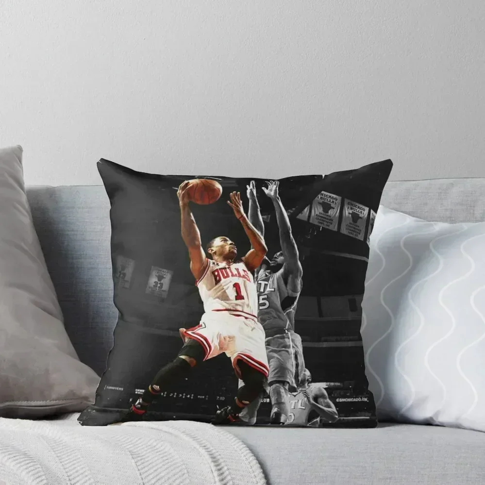 

Derrick Rose Throw Pillow Plaid Sofa Custom Cushion Photo Couch Cushions pillow