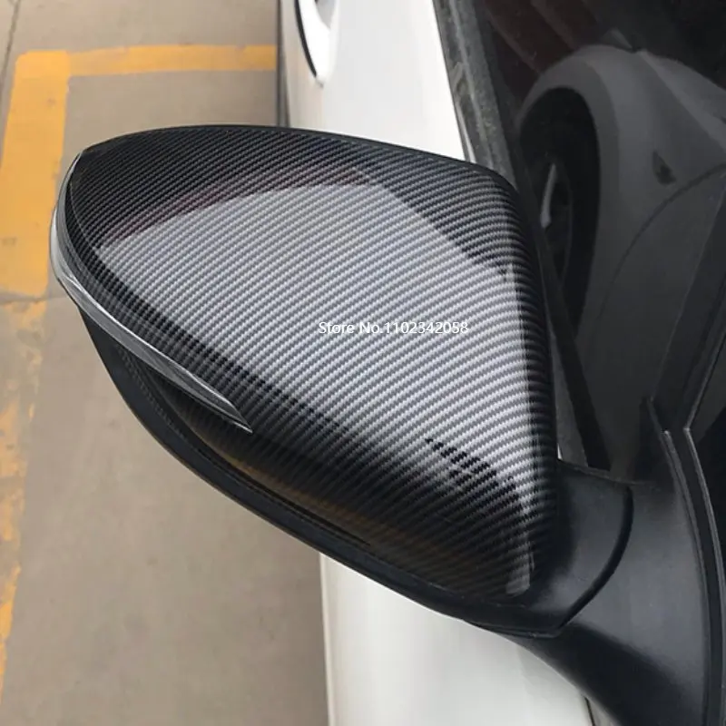 For Kia Sportage 4 QL 2016 2017 2018 2019 ABS carbonfiber Rearview Mirror Cover Rearview Mirror Rear View Cap Protect Cover