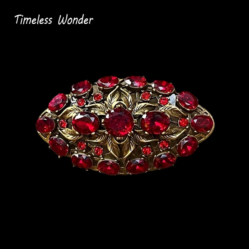 

Timeless Wonder Fancy Crystal Zircon Geo Brooch Pins Women Designer Jewelry Runway Top Trendy Rare Gift Vintage 7523