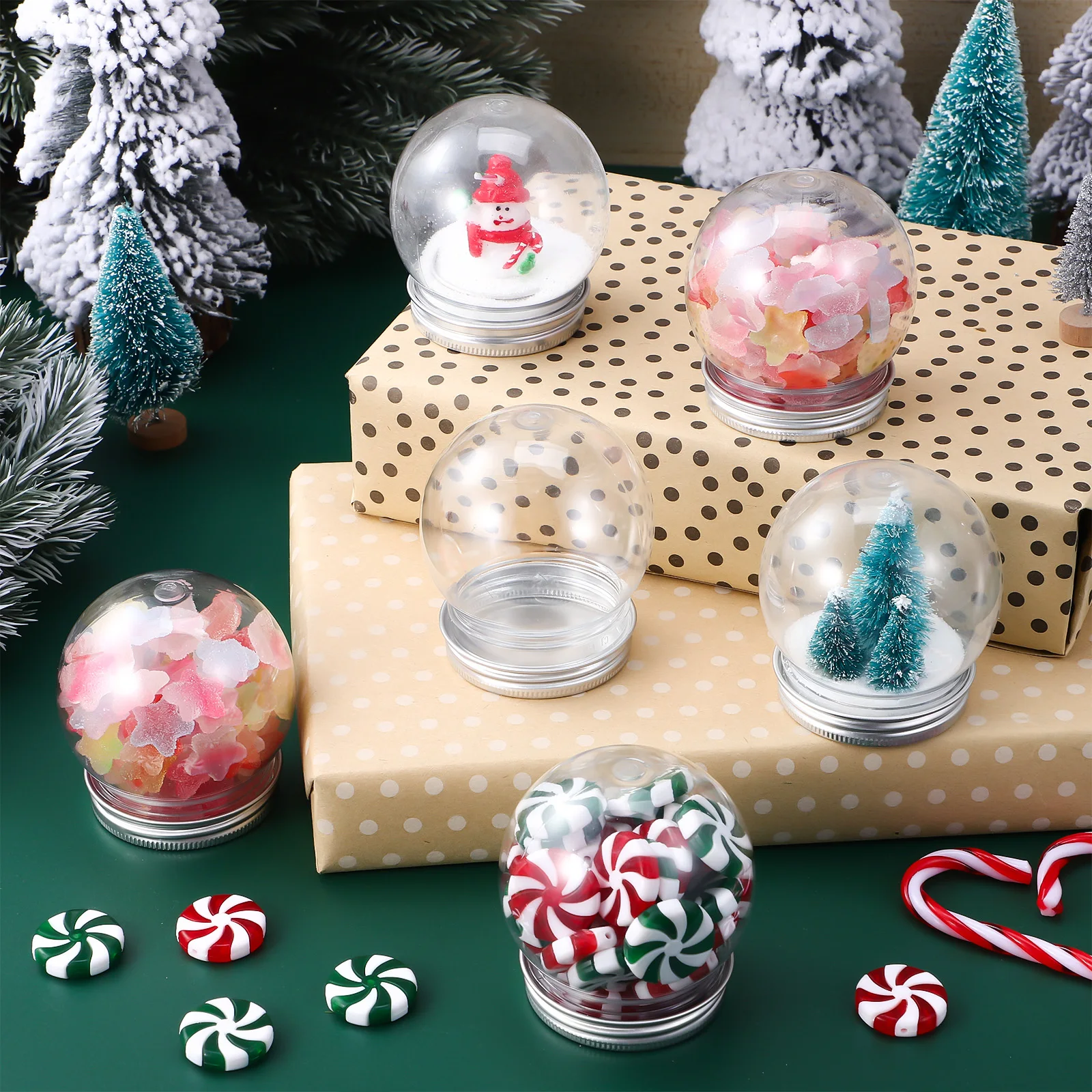 

10pcs 150ml DIY Snow Globe Water Globes Screw Off Caps Empty Snow Globe Making Props DIY Empty Plastic Snow Globe Wholesales