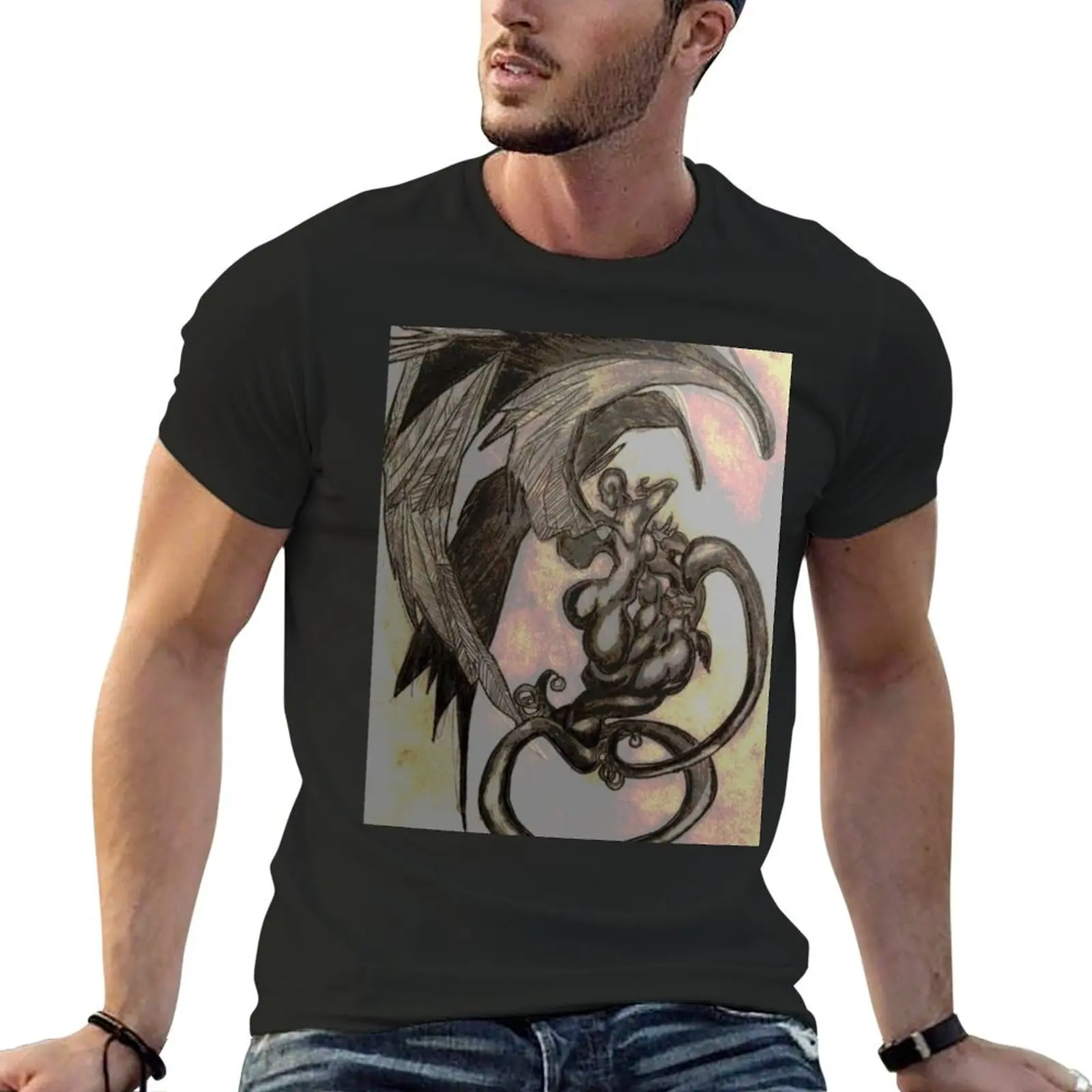 IMMERSION: UNCHASTE FORNICATION ANGEL AND DEVIL T-Shirt rapper graphic tees aesthetic clothes plus sizes cotton t shirt men