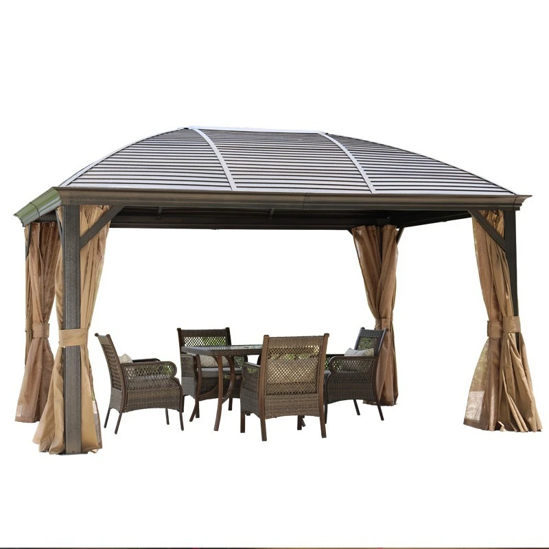 Outdoor gazebo courtyard Outdoor iron tent villa rooftop pavilion balcony aluminum alloy sunshade garden canopy