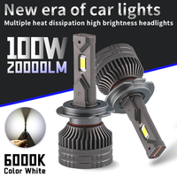 H7 LED Car headlight bulb 12V 6000K H1 H4 H11 9005 9006 9012 CANbus No Error 100W 20000LM ​Auto Lamp White High Low Beam Lights