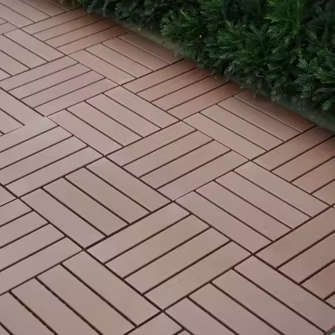 Plastic Interlocking Deck Tiles,44 Pack Patio Deck Tiles,12"x12" Square Waterproof Outdoor All Weather Use, Patio Decking Tiles
