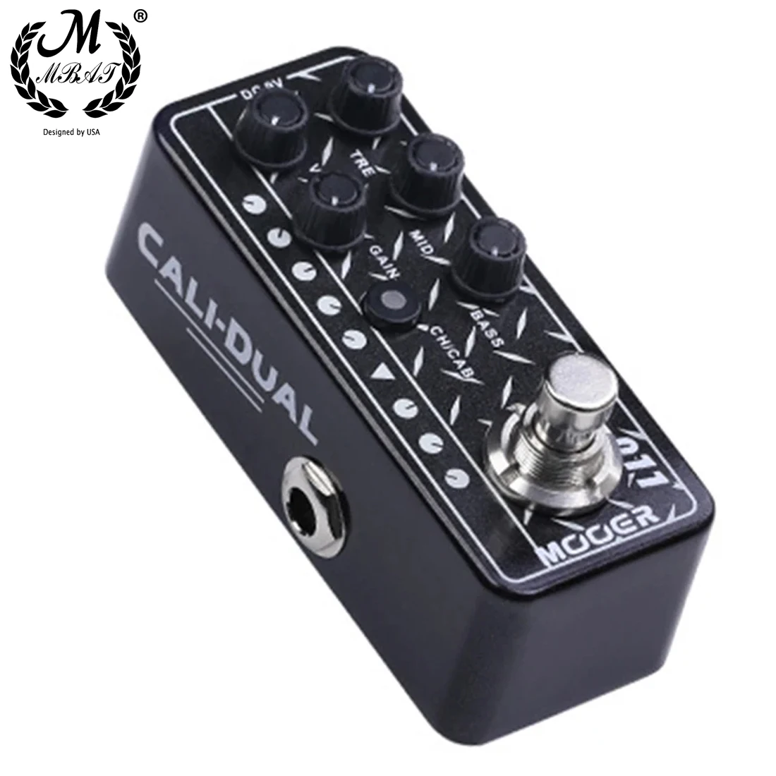 MOOER 011 CALI-DUAL تأثير الجيتار دواسة الرقمية Preamp 3-Band EQ مايكرو Preamp دواسة صحيح الالتفافية أجزاء الغيتار الملحقات