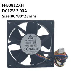 Neue original für Delta 4-draht PWM server chassis fan FFB0812XH 12V 2,0 EINE 8025 8CM hohe air volume high geschwindigkeit lüfter