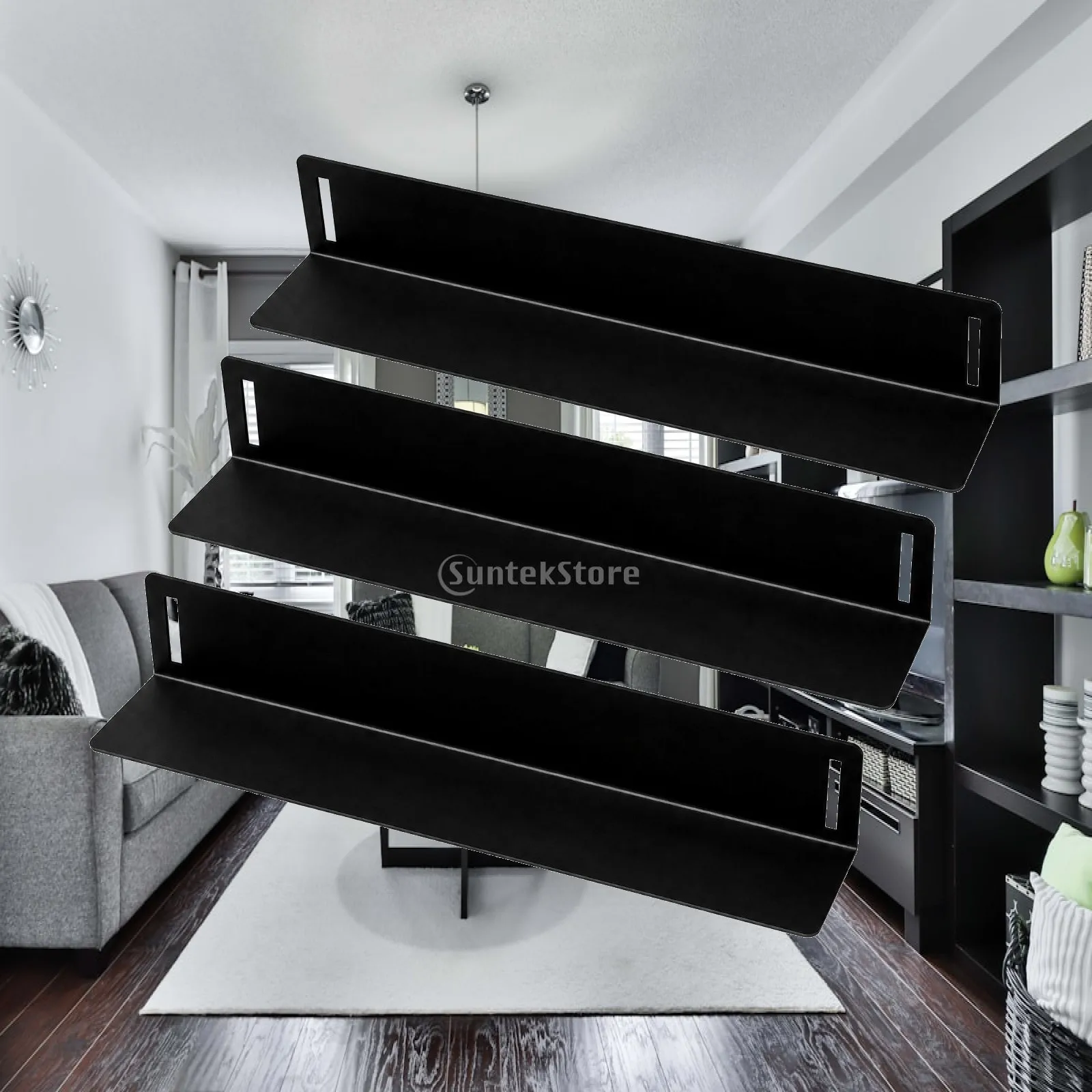 3 Pieces Trunk Divider with Hook and Loop Fasteners Connectable Carbon-Steel Trunk Divider Long-Lasting Easy to Install