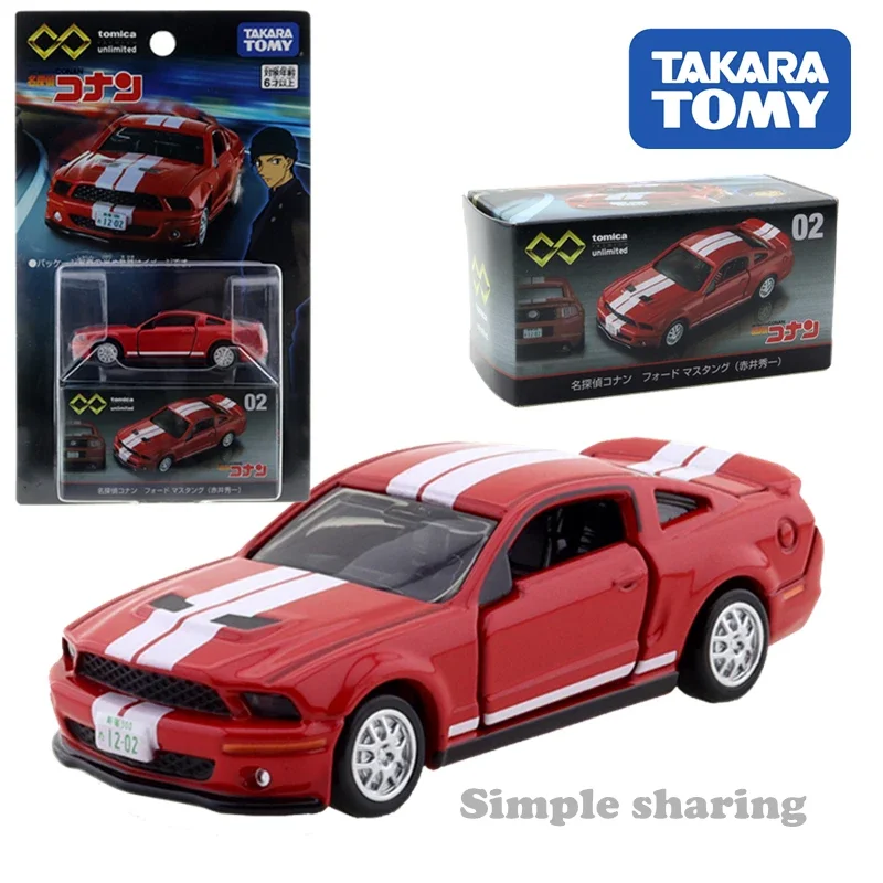 Takara Tomie Premium Onbeperkt 02 Detective Conan Ford Mustang (Shuichi Akai) Auto Legering Speelgoed Motorvoertuig Diecast Model