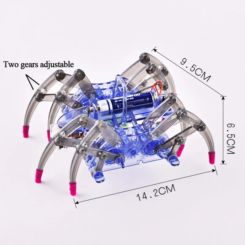 Spider Robot Mechanical Eight-legged Electric Crawling Primary and Secondary School Handmade Small Invention DIY