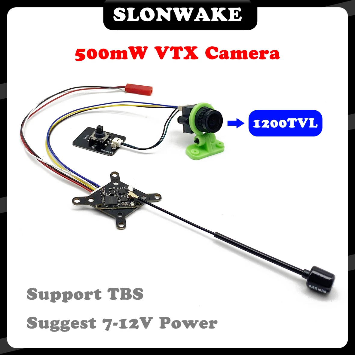 Fpv system 5.8G 48CH 25/100/200/500mW adjustable VTX Transmitter Upgrade mushroom antenna and 2.5mm lens Digital analog camera