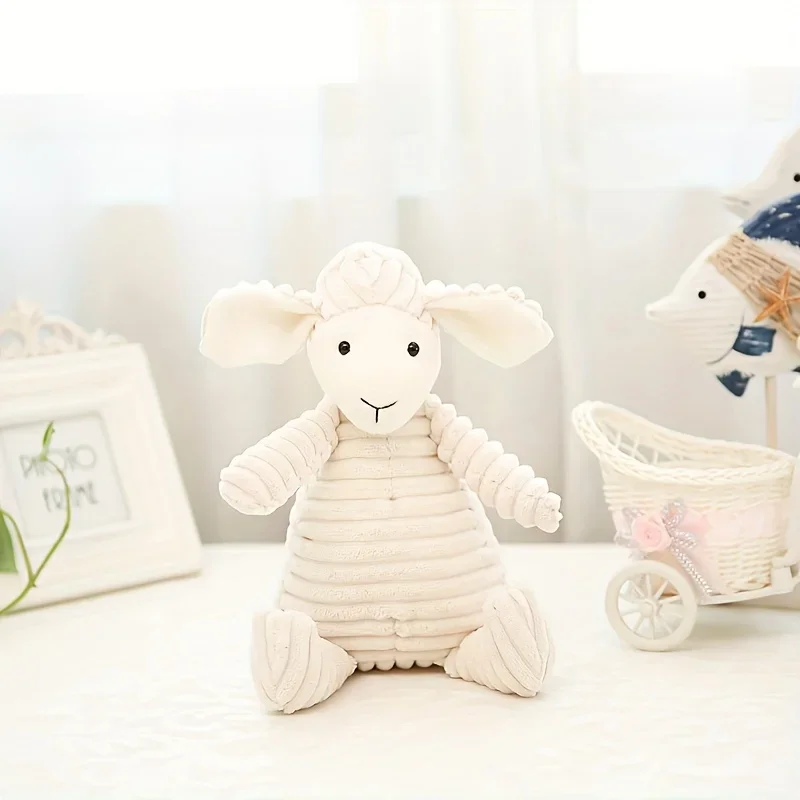 Jouet en peluche mouton/agneau grinçant, animal en peluche doux, jouet mignon pour bébé/enfant en bas âge et jouet pour chien, cadeaux pour filles et garçons, cadeaux de Noël