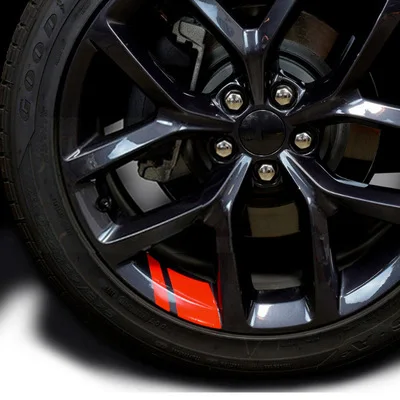 Pegatinas reflectantes para llanta de coche, calcomanías para cubo de rueda, Jeep Renegade Grand Dodge Ram 1500, Journey Charger, Dart Challenger, 6 piezas