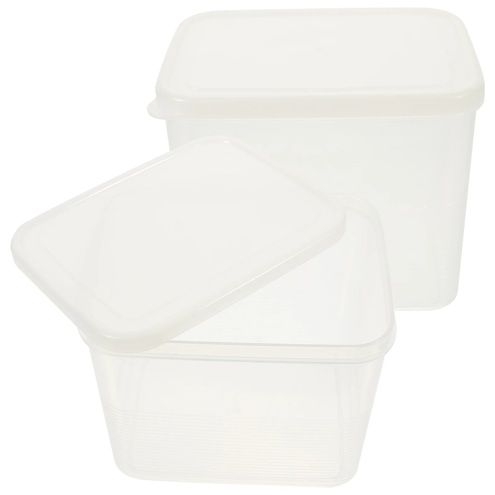 2 قطعة صندوق تخزين مربع حاوية طعام شفافة مانعة للتسرب للخبز والفواكه الطازجة حفظ الثلاجة منظم مستلزمات المطبخ