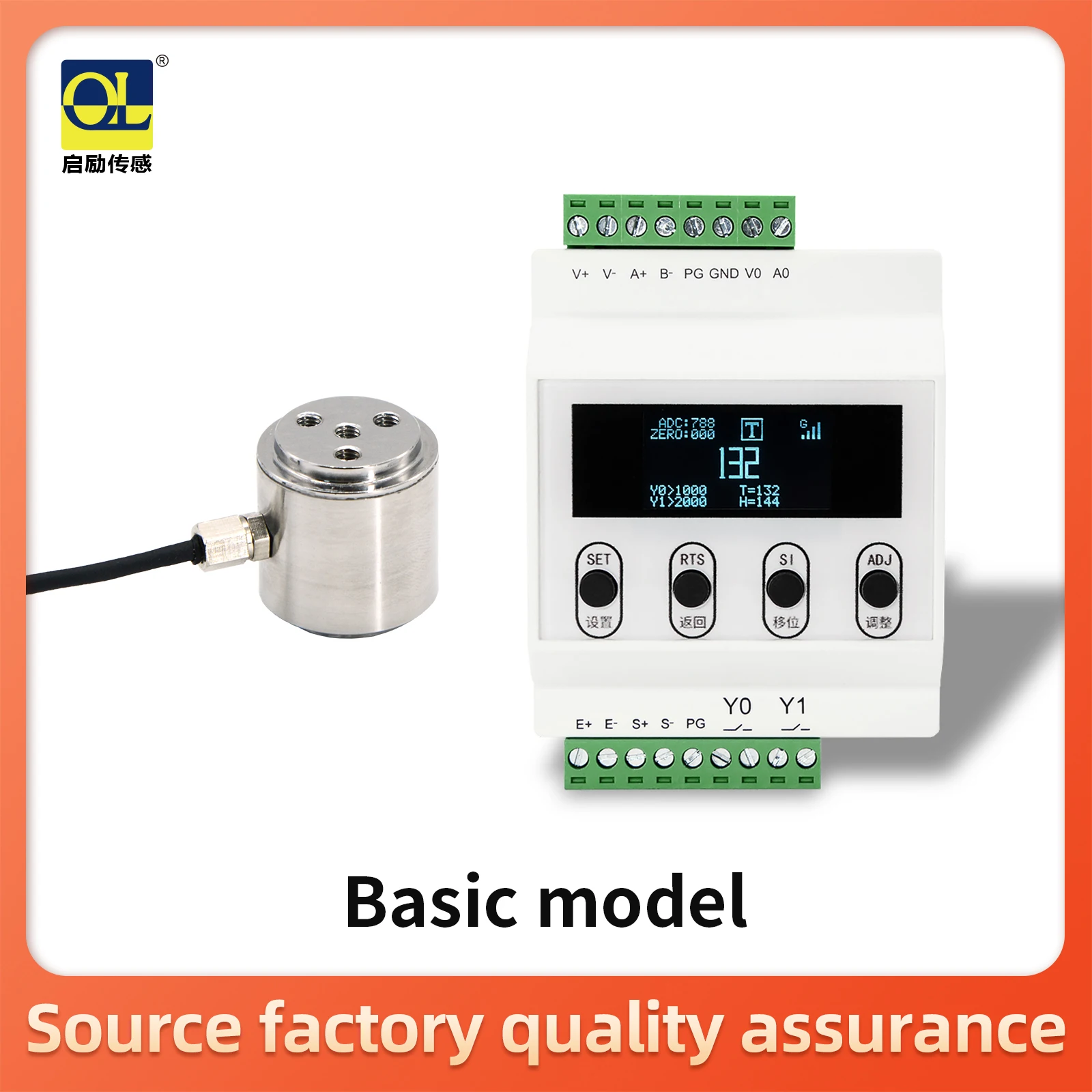 

Load cell sensor, column test, compression force, weight sensor, adaptable capacity HX711, 0-200kg, Φ20mm diameter