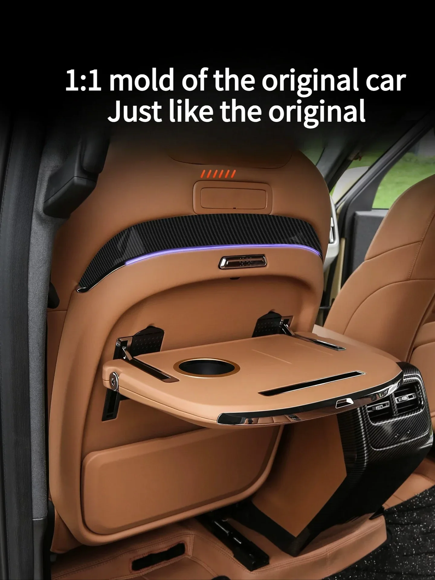 Car Tray Table For Chery ICAR V27 2026 Multifunction Seat Back Small Table Wireless Charging&Ambient Light Foldable Table Board detail image 6