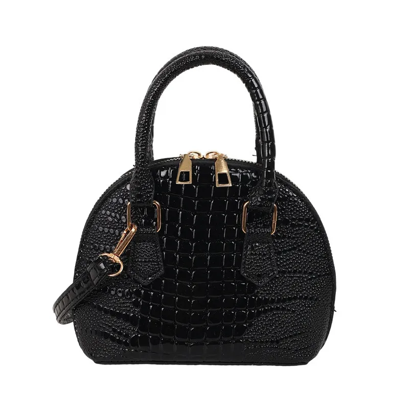 حقيبة كتف ريترو أنيقة 2025 جديدة للنساء، محفظة كروس فاخرة بنمط التمساح، حقيبة شل عصرية لجميع المناسبات #5