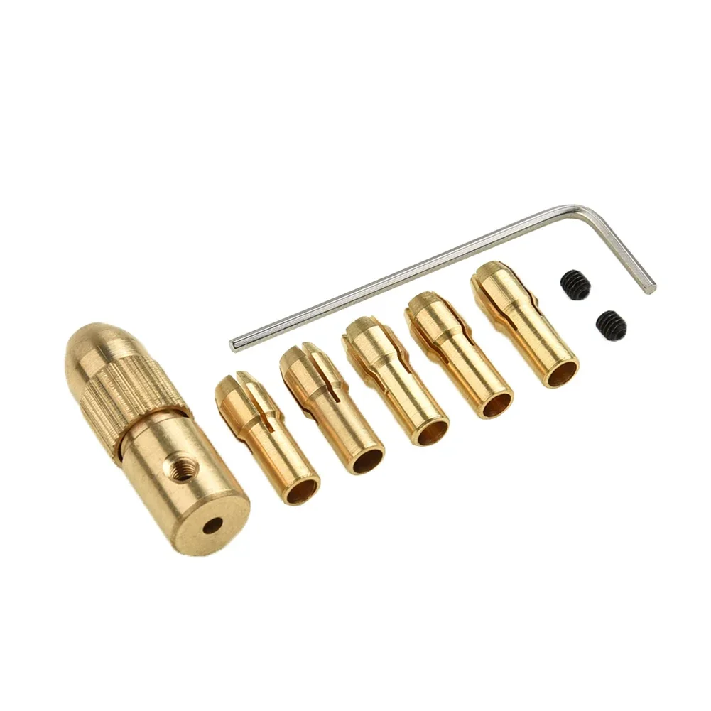 Imagem -06 - Mini Conjunto de Mandril Broca Latão Dremel Pinça Fixação Braçadeira para Eixo do Motor Elétrico Micro Broca Ferramenta Mandril Adaptador Peças mm