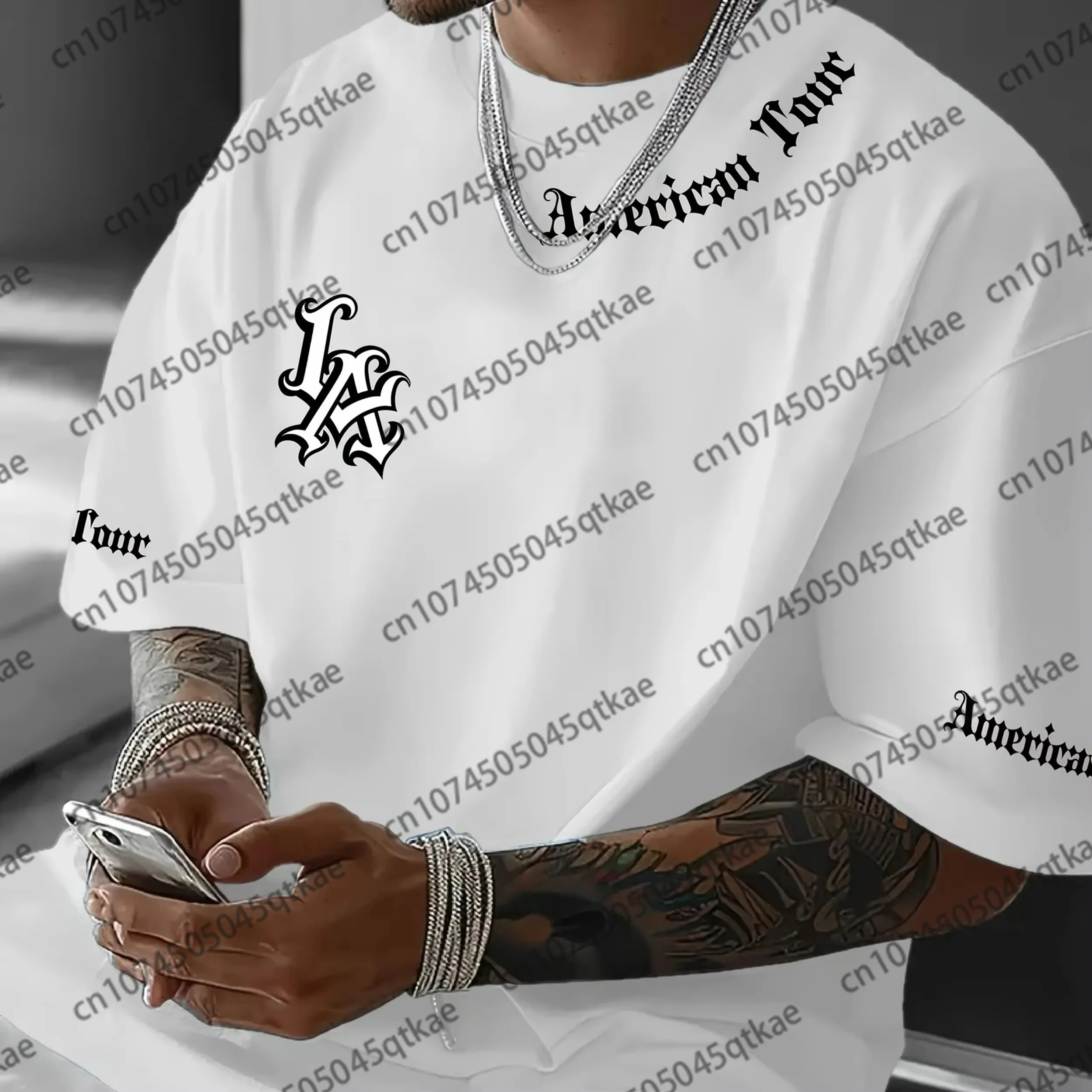 

Лос-Анджелес с буквенным принтом, повседневная спортивная футболка с коротким рукавом для женщин и мужчин, унисекс, повседневная повседневная одежда, летняя мужская гоночная футболка