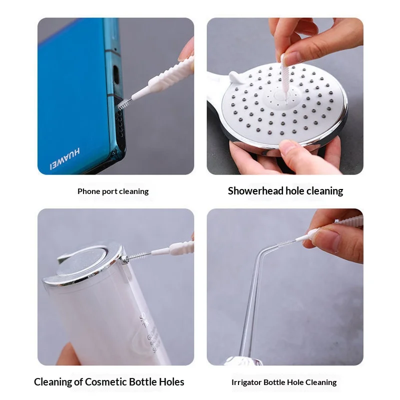 Tiny Nylon Shower Head Cleaner Brush Anti-block Limescale Remover Multifunctional Bathroom Gap Cleaning Tool