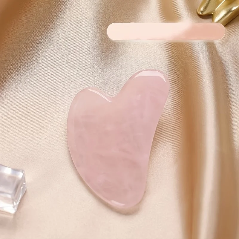 3-teiliges Rosenquarz-Rollen-Set, künstliche Jade, doppelseitiger Gesichtsschönheitsstab, manuelles Massagegerät, 4-teilig, saisonale Verwendung