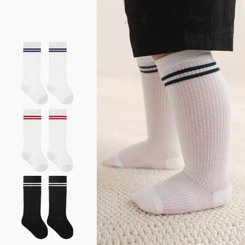 One Pair Newborn Socks Long Tube Babys Socks Summer Breathable Children's Sock Soft Cotton Stockings For Babys Socks For Kid Boy