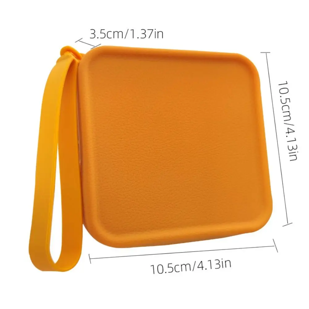 INS-Porte-monnaie carré en silicone solide mignon, mini petit sac pour document, rouge à lèvres, sac cosmétique, cadeau portable