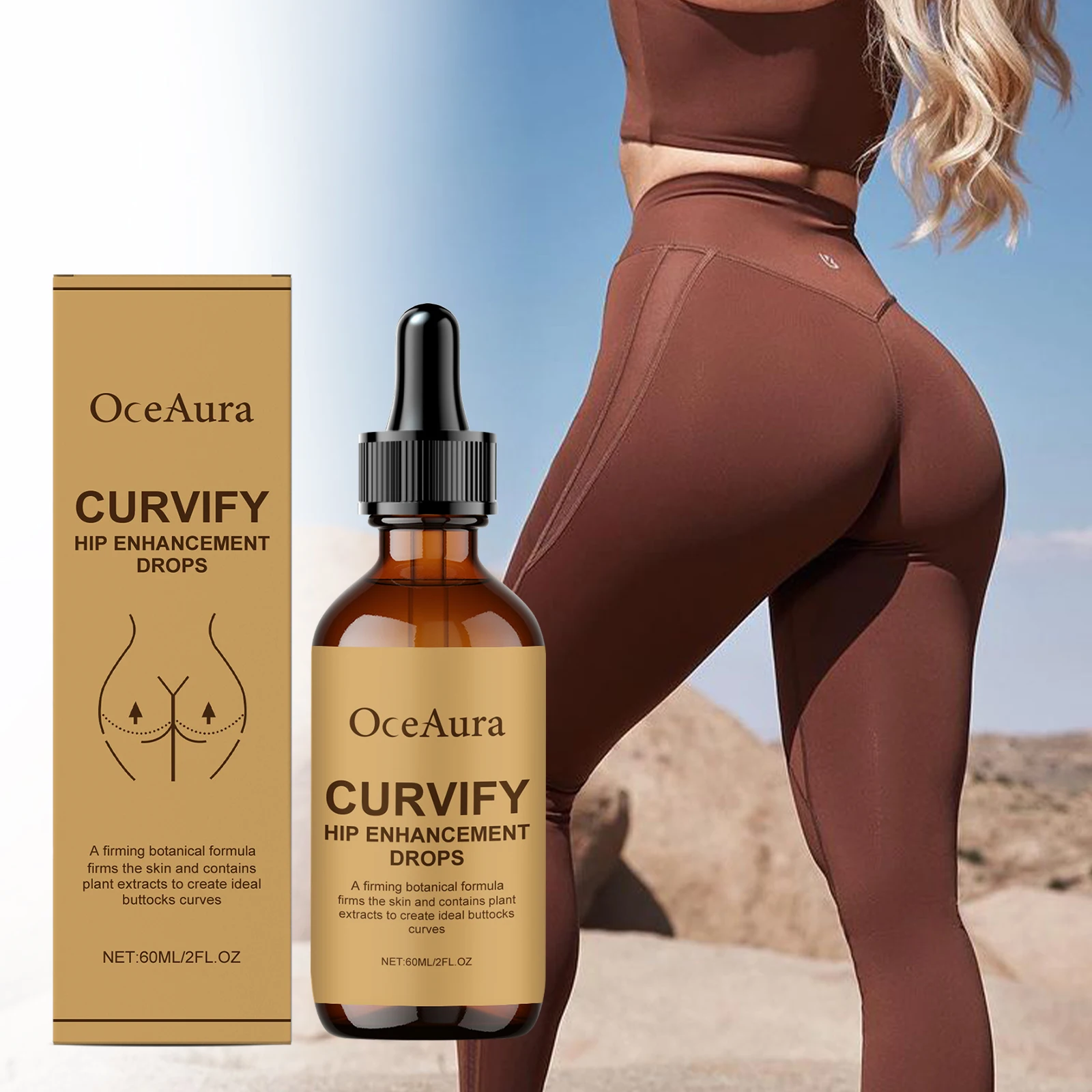 Hip Firming Enlarge Essence Enhance Skin Elasticity Improve Hip Depression Create Perfect Lines Moisturizing Hip Care Serum Oil