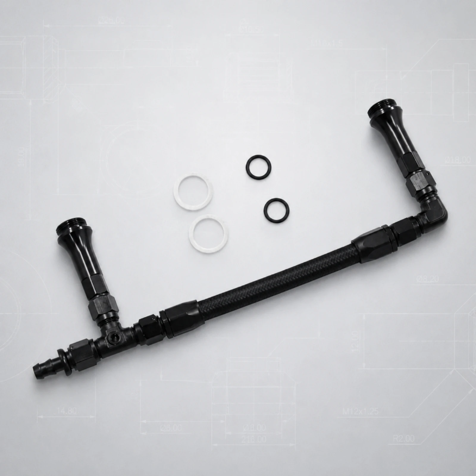 Dual Feed Carb Fuel Line Abrasion Resistant twinFeed Fuel Line Auto Part Sealing Rings Easy to Install