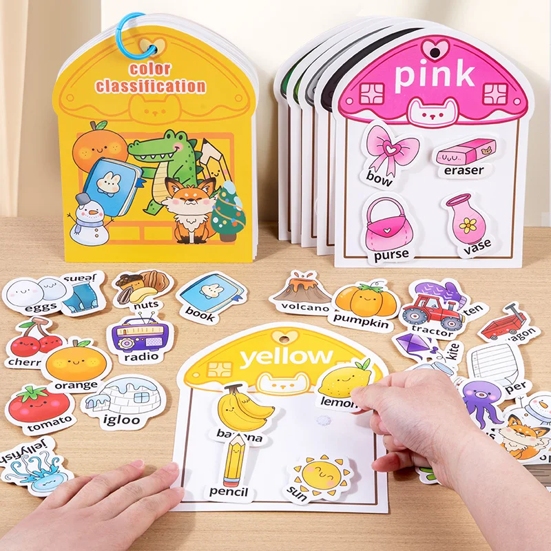 Quiet Study Book Set - DIY Fun Learning Craft Books and Educational Toys for Children to Learn Colors and Fine Motor Skills