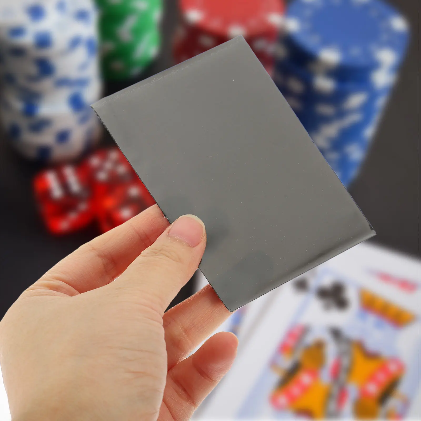 Trading Card Sleeves 50 Pack Clear Thin Card Protectors Anti Scratch Covers for Game Photo Album Deck