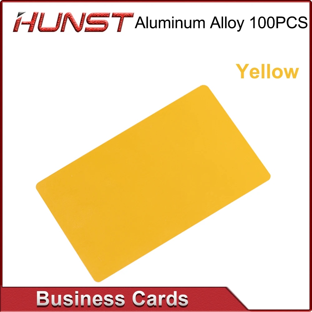 Hunst 100PCS/LOT Business Name Cards Multicolor Aluminium Alloy Metal Sheet Testing Material for Laser Marking Machine
