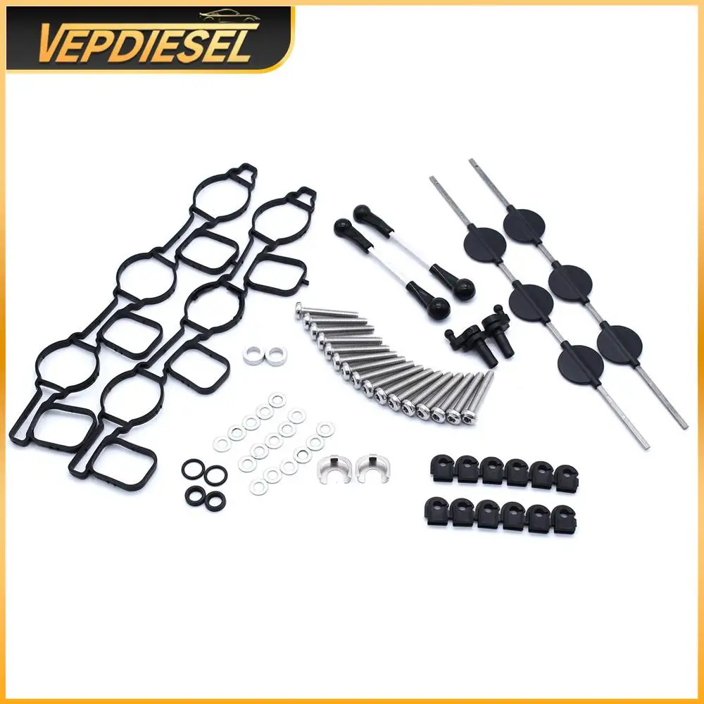 

1set Swirl Flap Intake Inlet Manifold Repair Kit 059198212 For A7 Q5 Q7 2.7 TDI 3.0 TDi Professional Automotive Parts