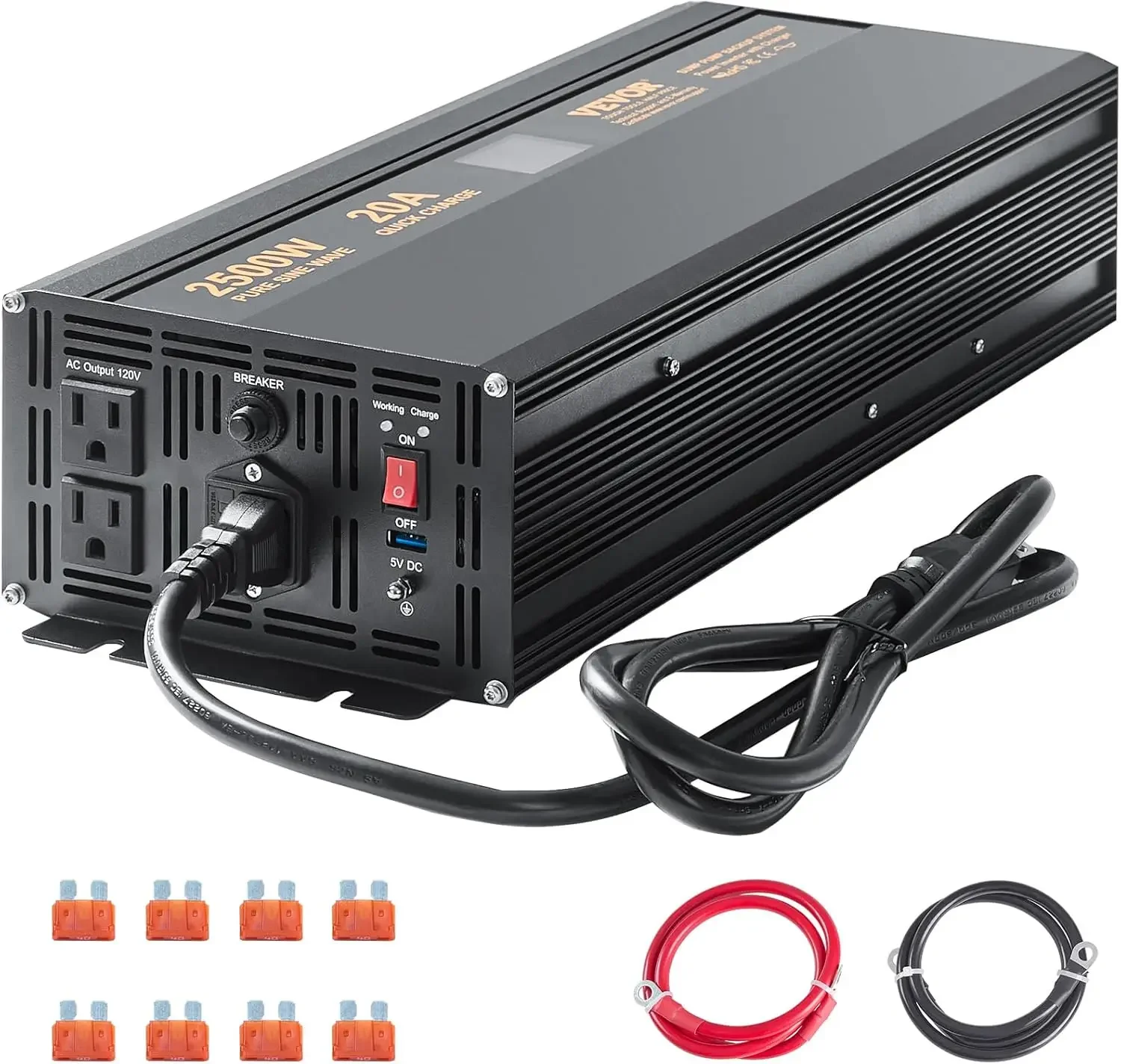 2500W Sump Pump Battery Backup System, Auto Switches to Battery Inverter Power for Continuous Sump Pump Operation