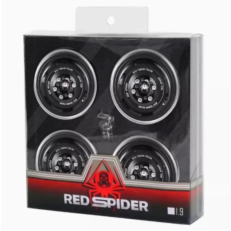 ชุดล้อแม็กซ์โลหะ RS RC ขนาด 1.9 นิ้ว พร้อมยางแบบ Beadlock สำหรับรถบังคับวิทยุขนาด 1/10 รุ่น Axial SCX10 Wraith RR10 Capra Traxxas TRX4 YK4082 YK4083