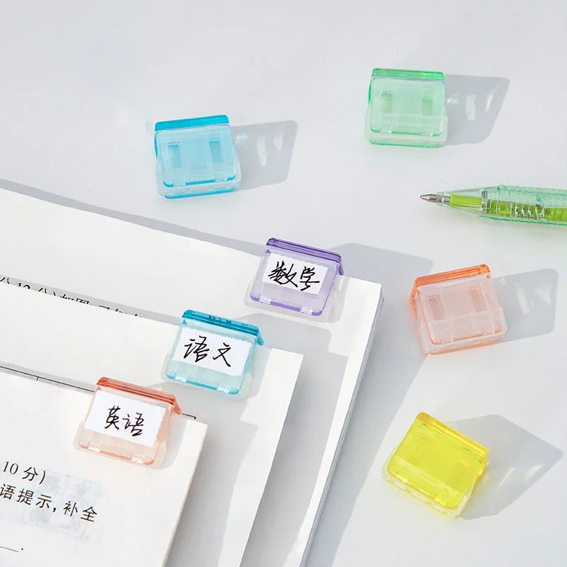 5/10pcs Staples Paperclips Kawaii Transparent Paper Clips Documents Notebook Bookmarks File Index Page Holder Clamp Binder Clips