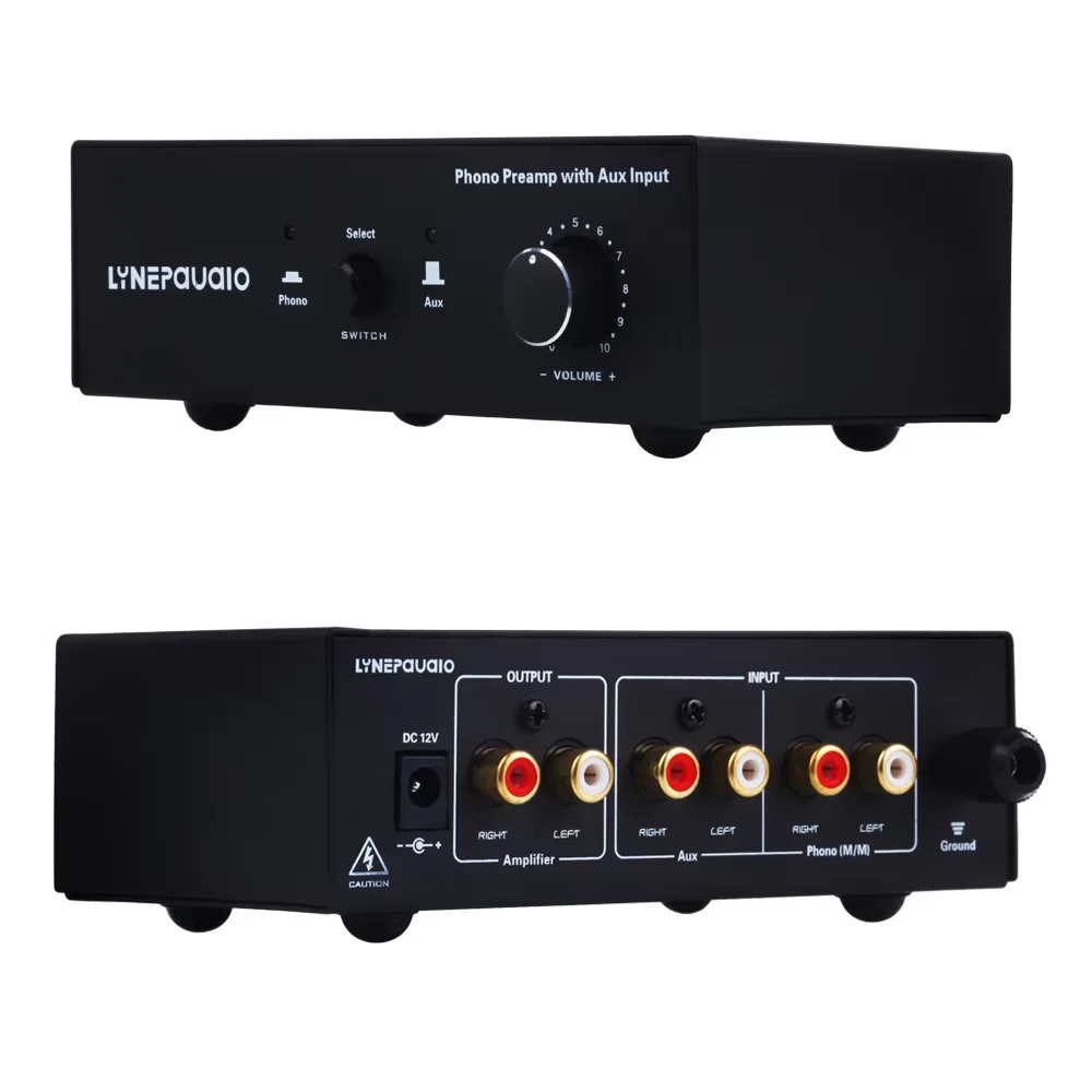レコードプレーヤー ビニールレコードプレーヤー MMフォノアンプ プリステージフォノアンプ PHONOラインスイッチング入力 ボリュームコントロール