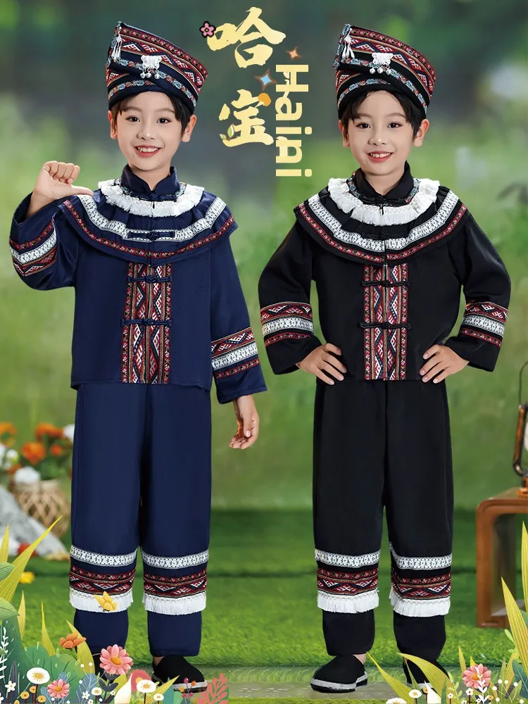 

Children's New 2026 Ethnic Costume Boy's March Tee Guangxi Minori Clothing Zhuang Eth Clothes Toddler 3 Years Old
