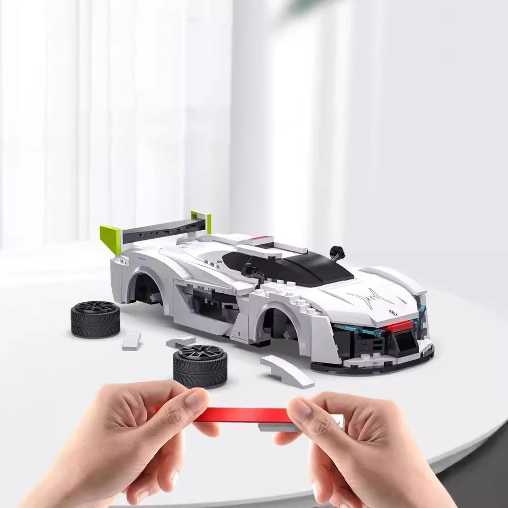 1:20 スケールモデルテクニカルビルディングブロックアプリ Rc スーパースポーツカーピニンフィーラ Sergioes 2.4ghz リモートコントロール車両レンガのおもちゃ