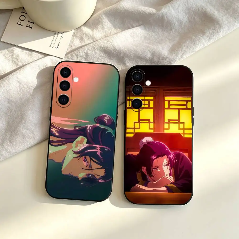 The ApothecaryS Diaries Jinshi gift Phone Case Black Silicone Soft For Samsung Galaxy A73,A72,A71,A70,A53,A52,A51