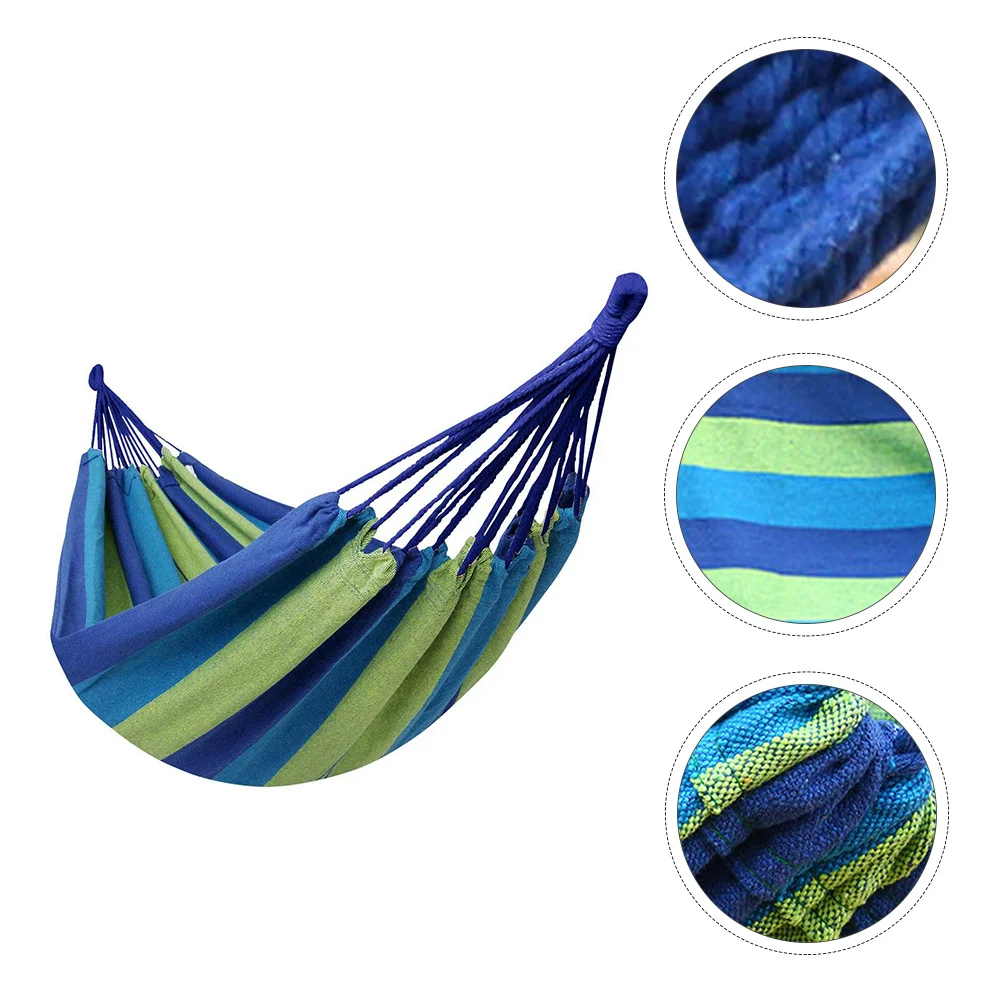 

Canvas Double Thick Hammock Portable Indoor Outdoor Camping Hiking Travel Garden Swing Garden Hammock Canvas Swing