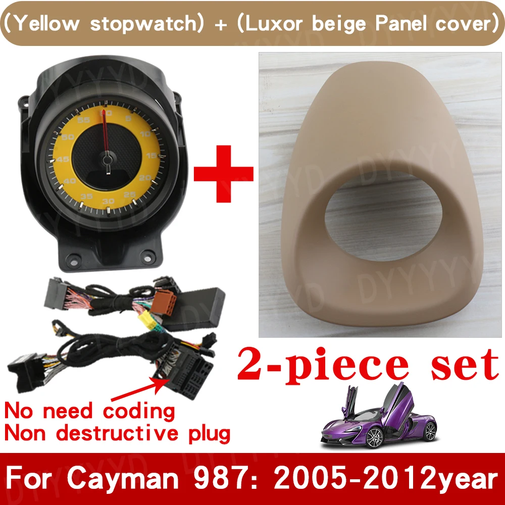 Stopwatch klok instrumentenpaneel sport chrono stopwatch dashboard cover Cayman 987 klok stopwatch voor Porsche Boxster 987 981