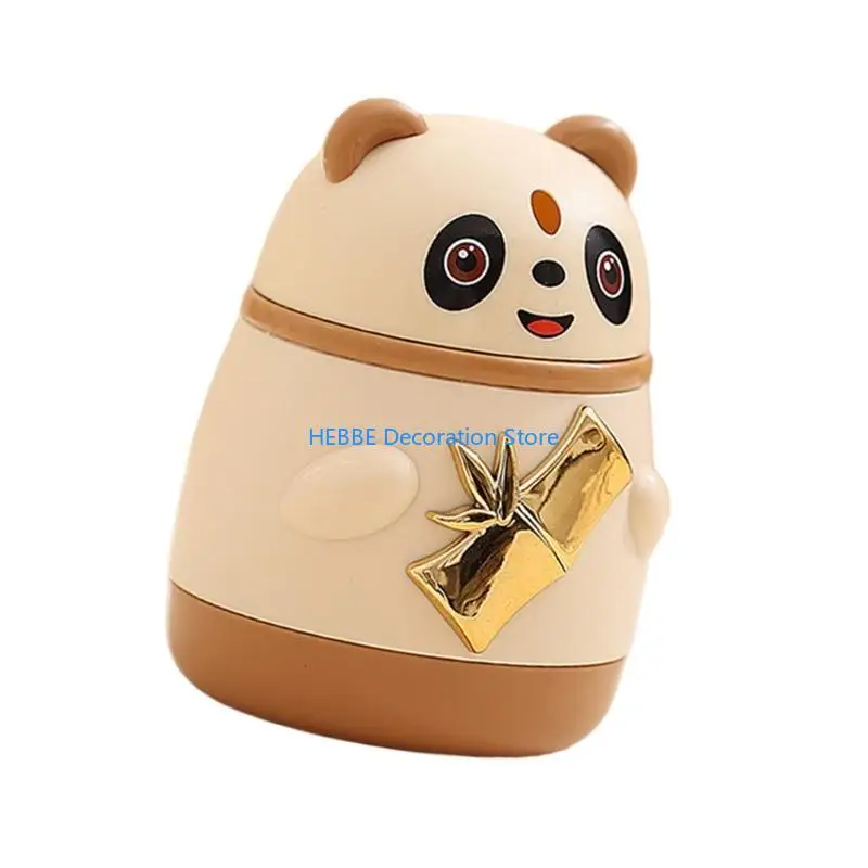 B0KC Automatic Toothpick Holder Panda Toothpick Dispenser Press Type Toothpick Box