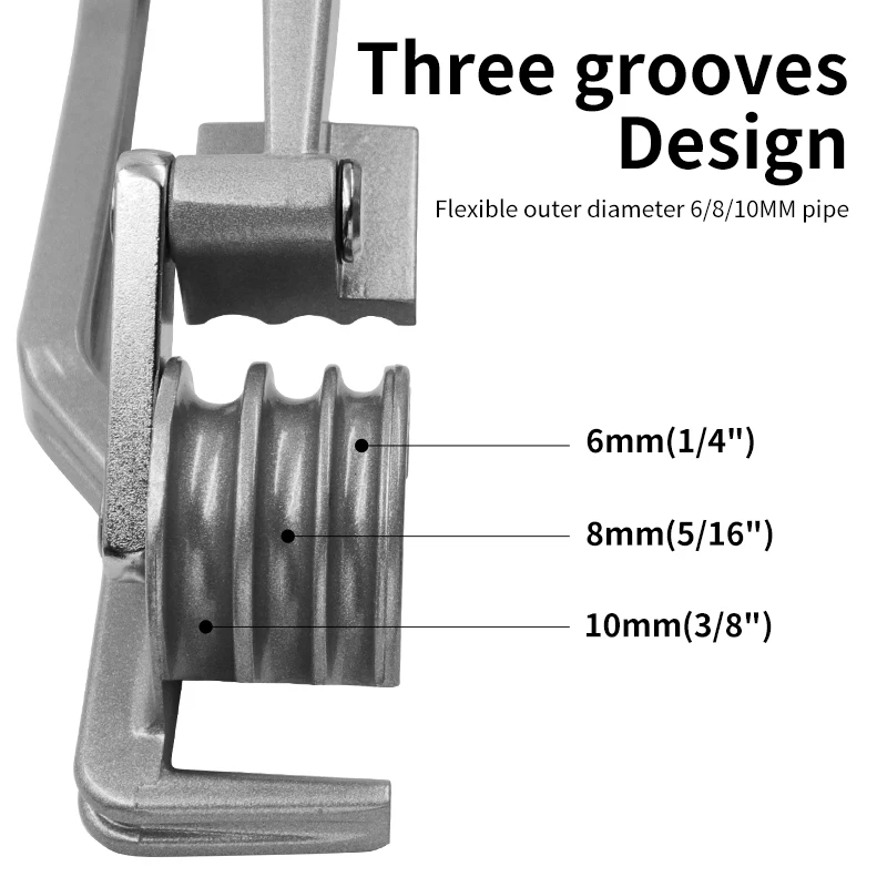 3 In 1 Pipe Bending Hand Tool Combination Tube Bender 90 180 Degree Tube Bending Machine 6mm 0.24in 8mm 0.31inch 10mm 0.39inch