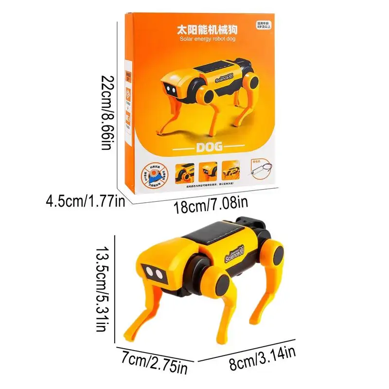 Robot Dog Kit Intelligent Robot Dog Toys Solar Powered Robotics Kit Solar Mechanic Dog Learning Educational Science Kits Solar