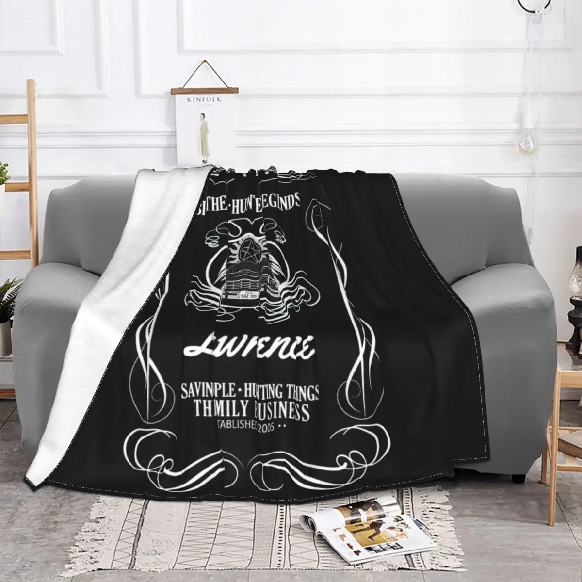 Supernatural Winchester Blanket Fleece Flannel Spring Autumn Breathable Plaid American Legends Throw Blankets For bed Bedspread